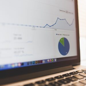 #1 Performance Marketing Course - Beat Your Competition Online 2 Analytics dashboard on laptop screen